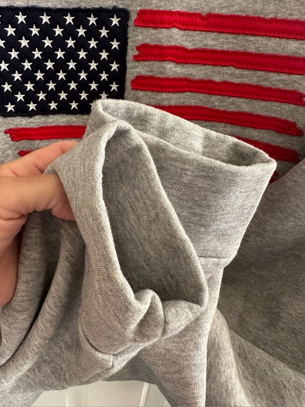 ADIDAS Large Americana 250th Anniversary USA Flag Gray Crewneck Sweatshirt Sport